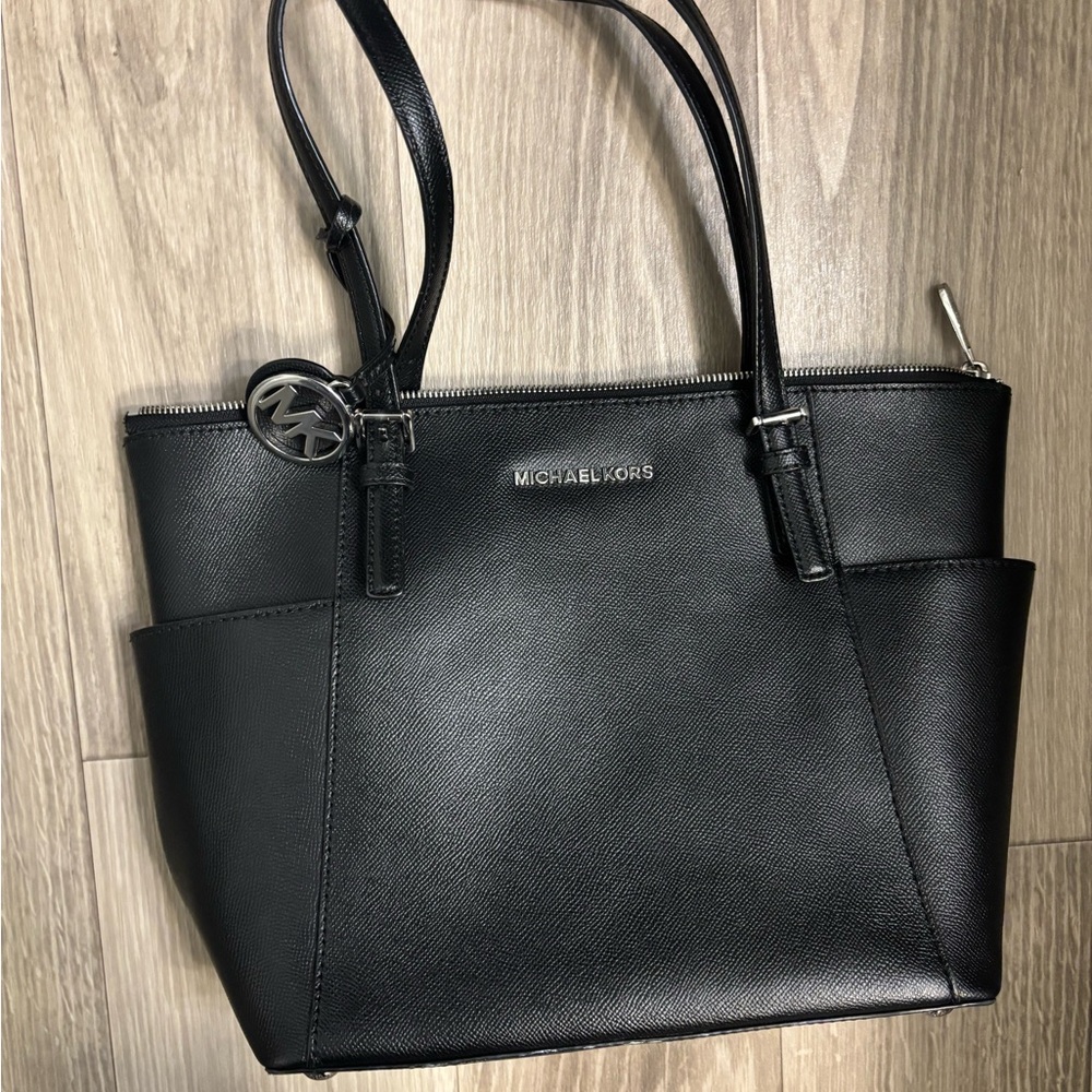 Michael Kors Black Saffiano Leather Tote - Picture 8 of 8